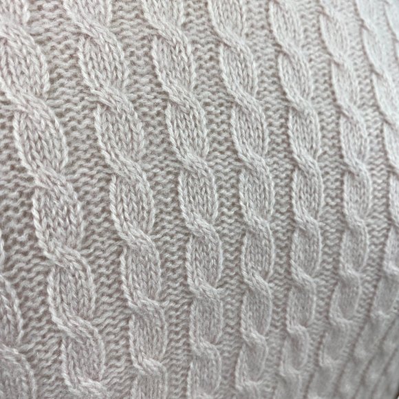 Lands End 100% Cashmere Cable Knit Sweater Pink Quiet Luxury Preppy Old Money-S - Picture 4 of 7